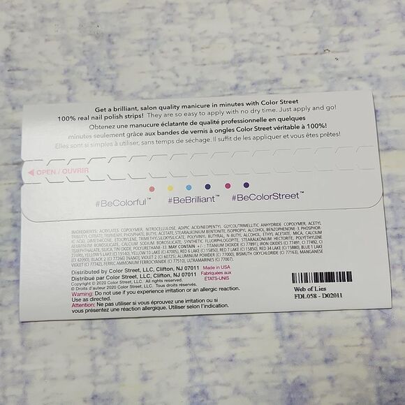 New and sealed Color Street Retired Web of Lies - Picture 2 of 3